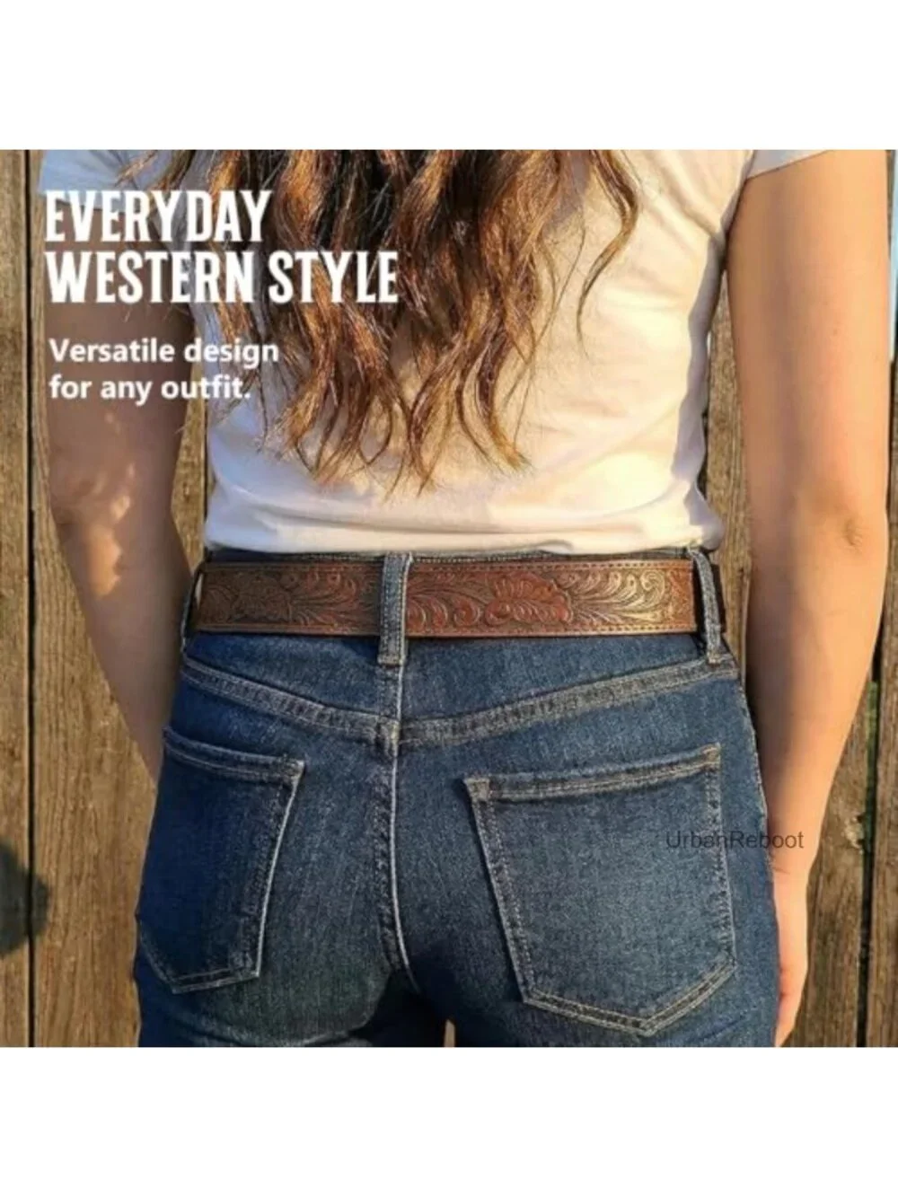 Western Leather Belt Strap 1.5